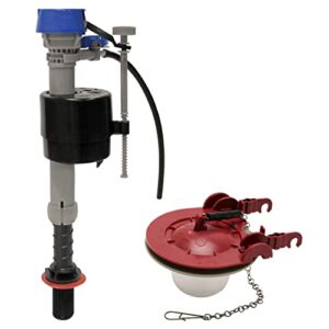Fluidmaster K-400H-040-T5 PerforMAX Fill Valve and 3-Inch Flapper Toilet Repair Kit, Multicolor