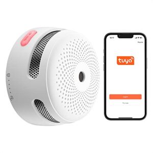 X-Sense Wi-Fi Smoke Detector, Wireless Smart Fire Smoke Alarm with Replaceable Lithium Battery & Silence Button, Compatible with TuyaSmart & Smart Life App, Auto Self-Check Function, XS01-WT