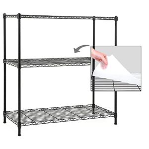 EFINE 3-Shelf Shelving Unit with 3-Shelf Liners, Adjustable Rack, Steel Wire Shelves, Shelving Units and Storage for Kitchen and Garage (36W x 16D x 36H)