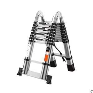 NEOCHY Lightweight Foldable Portable Telescoping Ladders 20 FT Aluminum Telescoping Ladder One-Button Retraction Extension Ladder Extendable Ladder with Spring Loaded Locking Ladders (Size : 10ft)