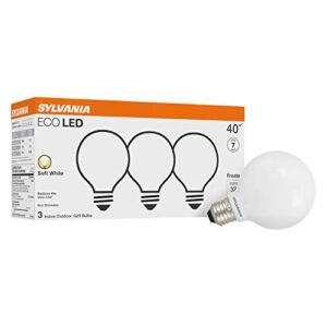 SYLVANIA ECO LED Light Bulb, G25 Globe, 40W Equivalent, Efficient 3.5W, 7 Year, 325 Lumens, Frosted, 2700K, Soft White – 3 Pack (40880)