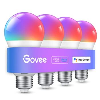Govee Smart Light Bulbs, WiFi Bluetooth Color Changing Light Bulbs, Music Sync, 54 Dynamic Scenes, 16 Million DIY Colors RGB Light Bulbs, Work with Alexa, Google Assistant & Govee Home App, 4 Pack | The Storepaperoomates Retail Market - Fast Affordable Shopping