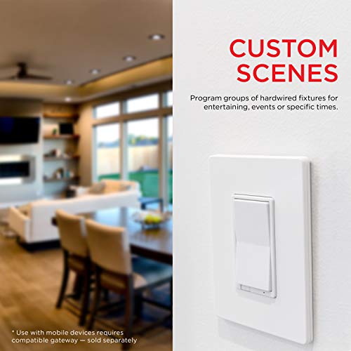 UltraPro Z-Wave Smart Rocker Light Switch with QuickFit and SimpleWire, 3-Way Ready, Works with Alexa, Google Assistant, ZWave Hub Required, Repeater/Range Extender, White Paddle Only, 2-Pack, 54890 | The Storepaperoomates Retail Market - Fast Affordable Shopping