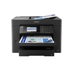 Epson Workforce Pro WF-7840 Wireless All-in-One Wide-Format Printer with Auto 2-Sided Print up to 13″ x 19″, Copy, Scan and Fax, 50-Page ADF, 500-sheet Paper Capacity, 4.3″ Screen