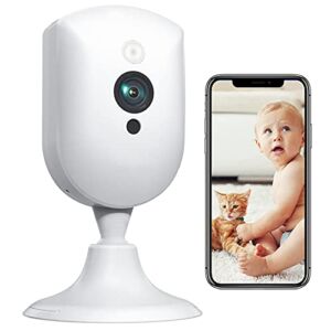 Baby Monitor with Camera and Audio, 1080P HD Pet Camera with Sound/Motion Detect, Plug-in Indoor Security Camera with Night Vision, 2 Way Audio Nanny IP Cam for Home Surveillance-Alexa