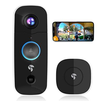 TOUCAN 1080P Wireless Video Doorbell with Wireless Chime, 2-Way Audio, Motion Detection, Night Vision, 180-Degree Ultra Wide Angle Lens, Compatible with Alexa & Google Home, No Subscription Required | The Storepaperoomates Retail Market - Fast Affordable Shopping