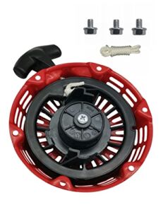 GX160 Pull Start Assembly w/Recoil Starter Rope for Honda GX200 GX120 Pull Cord Replacement Red 28400-Z0T-003ZB 28400-ZH8-023ZB 28400-Z4M-305ZB