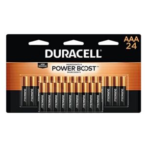 Duracell Coppertop AAA Batteries with Power Boost Ingredients, 24 Count Pack Triple A Battery with Long-Lasting Power, Alkaline AAA Battery for Household and Office Devices