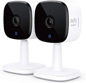 eufy Security Solo IndoorCam C24 2-Cam Kit, 2K Security Indoor Camera, Plug-in Camera with Wi-Fi, Human and Pet AI, Works with Voice Assistants, Night Vision, Two-Way Audio, Homebase not Compatible