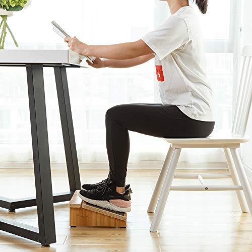StrongTek Under Desk Footrest, Slanted Non-Slip Wooden Step Stool for Home and Office Chairs, Portable Ergonomic Posture Support for PC Gaming or Work Standing Desks | The Storepaperoomates Retail Market - Fast Affordable Shopping