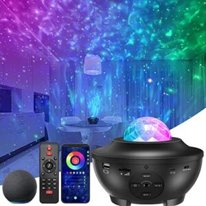 Star Projector Galaxy Light Projector, Galaxy Projector for Bedroom Bluetooth Speaker, Night Light Projector for Kids Adults, WiFi & Remote Control, Holiday / Birthday / Party / Dance Room Decor
