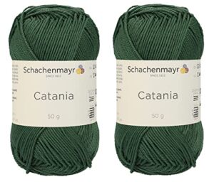 [ Set of 2 Skeins ] SMC Catania Originals 100% Mercerized Cotton Yarn, Total 3.52 Oz. Each 1.76 Oz (50g) / 136 Yrds (125 m) Amigurumi Yarn Fine-Sport 2 (419 Christmas Tree)