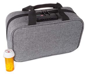 Medicine RX Safe Medication Travel Bag Grey