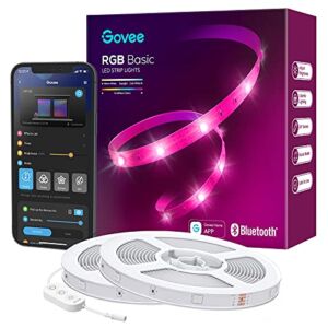 Govee RGB LED Strip Lights, 65.6ft Bluetooth LED Lights with App Control, 64 Scenes and Music Sync, LED Lights for Bedroom, Living Room, Kitchen, Party, Color Changing Light Strip 2 Rolls of 32.8ft