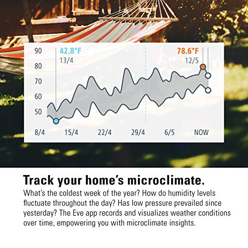 Eve Weather – Apple HomeKit Smart Home, Connected Outdoor Weather Station for Tracking Temperature, Humidity & Barometric Pressure, Precision Sensors, Wireless, Bluetooth and Thread | The Storepaperoomates Retail Market - Fast Affordable Shopping