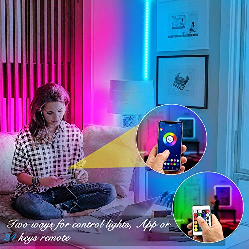 DAYBETTER Led Strip Lights 100ft (2 Rolls of 50ft) Smart Light Strips with App Control Remote, 5050 RGB Led Lights for Bedroom, Music Sync Color Changing Lights for Room Party | The Storepaperoomates Retail Market - Fast Affordable Shopping