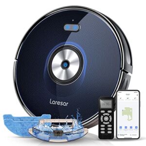 Robot Vacuum and Mop, Laresar Grande 1 Robotic Vacuum Cleaner 2700Pa Suction with Smart Dynamic Navigation, Self-Charging, App Control, Works with Alexa, Ultra-Slim, Ideal for Pet Hair and Carpets