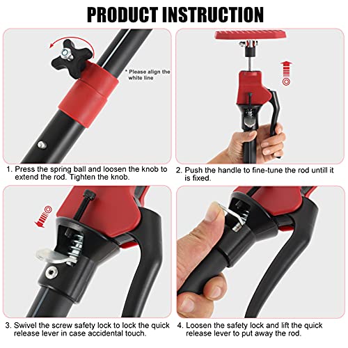 XINQIAO Third Hand Tool 3rd Hand Support System, Premium Steel Support Rod with 154 LB Capacity for Cabinet Jack, Drywall Jack& Cargo Bars, 18.5 IN-29.5 IN Long, 2 PC | The Storepaperoomates Retail Market - Fast Affordable Shopping