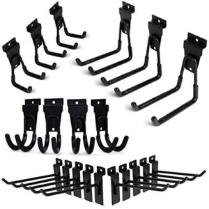 Feller Slatwall Hooks – Pack of 20 Bundled Heavy-Duty Utility Garage Hooks and Hangers, Various Shapes and Sizes Slatwall Accessories for Display, Storage and Organization