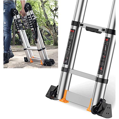 NEOCHY Lightweight Foldable Portable Telescoping Ladders Multifunction Telescoping Ladder 16ft Foldable and Expandable，Quick Button Retraction Telescopic Extension Ladder Protective Design Ladders | The Storepaperoomates Retail Market - Fast Affordable Shopping