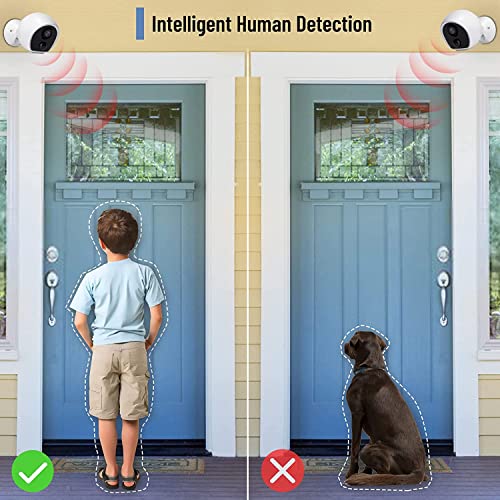 Wireless Outdoor Security Camera, IDEALHOUSE 2 Pack Battery Powered WiFi Home Surveillance Camera Indoor for Home Security System, Night Vision,Motion Detection,Support Alexa, SD/Cloud | The Storepaperoomates Retail Market - Fast Affordable Shopping