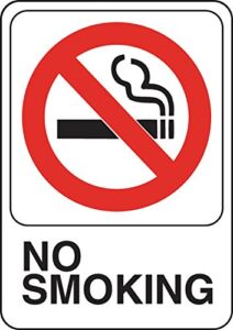 Hillman 841770 No Smoking Sign with Symbol (5″ X 7″), 5 inches x 7 inches