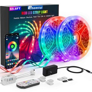 65.6ft Led Strip Lights Ehomful App Control Music RGB 5050 Color Changing Smart Light Strip Kit for Bedroom,Room,Apartment,Kitchen