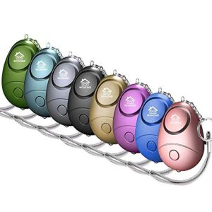 WOHOME Safe Personal Alarm, Safesound Personal Alarm with LED Light Emergency Safety Alarm Keychain for Women, Girls, Kids, Elderly (8-Color)