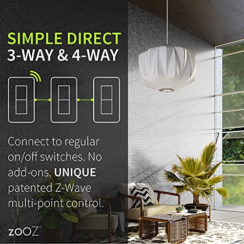 Zooz 700 Series Z-Wave Plus S2 On Off Switch ZEN76, White | Simple Direct 3-Way and 4-Way Solution (Works with Regular Switches, No Aux Switch Needed) | Z-Wave Hub Required | The Storepaperoomates Retail Market - Fast Affordable Shopping