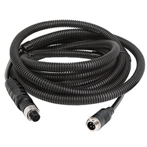 4 Pin Camera Cable with Corrugation Tube Cover, 4 Pin Aviation Extension Cable, 4 Pin Video Cable for Backup Camera Rear View System RV Truck Trailer Bus Car Waterproof by INSEETECH (10FT/3M )
