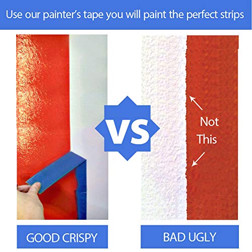 Blue Painter’s Tape 3 Rolls, Multi Surface Masking Tape 0.7 Inch x 60 Yard, 180 Yard in Total, Painting and Decoration Supplies, Indoor and Outdoor Use | The Storepaperoomates Retail Market - Fast Affordable Shopping