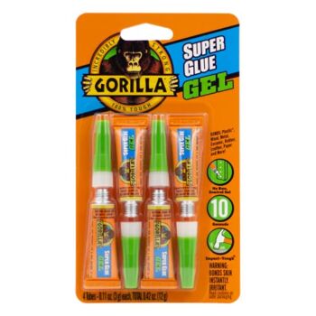 Gorilla Super Glue Gel, Four 3 Gram Tubes, Clear, (Pack of 1) | The Storepaperoomates Retail Market - Fast Affordable Shopping