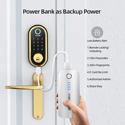 Smart Deadbolt, Fingerprint Door Lock with Touch Screen Keypads, Bluetooth Electronic Keyless Entry Door Lock, Featuring Auto Lock, Free APP, Compatible with Alexa Google Assistant for Home Apartment | The Storepaperoomates Retail Market - Fast Affordable Shopping