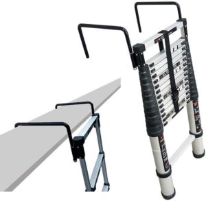 NEOCHY Lightweight Foldable Portable Gardening Courtyard Extension Telescoping Ladder with Heavy Duty Hooks Multi Purpose Aluminum Portable for Home Outdoor RV Load 150kg (Size : 2.9m/9.51ft)