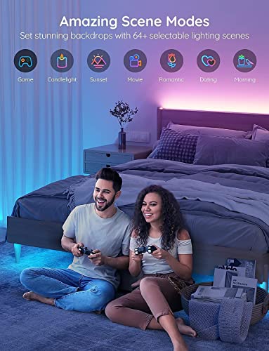 Govee Smart LED Strip Lights for Bedroom, 32.8ft WiFi LED Light Strip Work with Alexa Google Assistant, 16 Million Colors with App Control and Music Sync LED Lights for Christmas, 2 Rolls of 16.4ft | The Storepaperoomates Retail Market - Fast Affordable Shopping