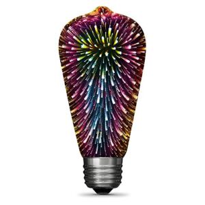 Feit Electric Infinity 3D Fireworks LED Light Bulb, ST19 LED Bulb, ST19/PRISM/LED,1 Count (Pack of 1), Multicolor