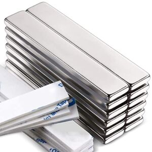 LOVIMAG Powerful Neodymium Bar Magnets, Rare-Earth Metal Neodymium Magnet – 60 x 10 x 3 mm, Pack of 12