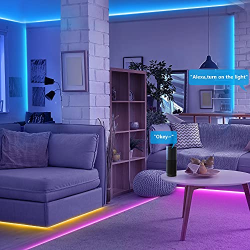 Gusodor Smart WiFi Led Light Strips 65.6ft Led Lights Work with Alexa and Google Assistant Led Lights for Bedroom Music Sync Led Strip Lights Color Change Bluetooth App Remote Control for Home Party | The Storepaperoomates Retail Market - Fast Affordable Shopping