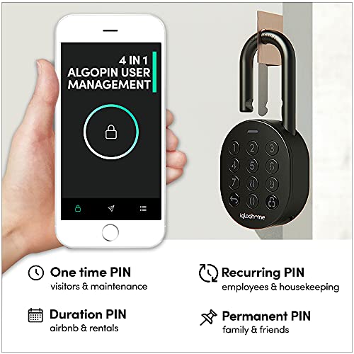 Igloohome Smart Padlock, Smart Lock w/ Case- IOS/Android App Remotely Generates Bluetooth-Keys/Pin Codes for single Use, Recurring, Specific Dates, Lock Needs No Internet – for Storage, Bikes, Lockers | The Storepaperoomates Retail Market - Fast Affordable Shopping
