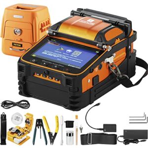 Mophorn AI-9 Fiber Fusion Splicer with 5 Seconds Splicing Time Melting 15 Seconds Heating 7800mah Fusion Splicer Machine Optical Fiber Cleaver Kit for Optical Fiber & Cable Projects