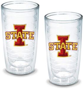 Tervis Made in USA Double Walled Iowa State University ISU Cyclones Insulated Tumbler Cup Keeps Drinks Cold & Hot, 16oz 2pk, Primary Logo