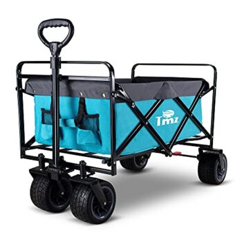 TMZ All Terrain Utility Folding Wagon, Collapsible Garden Cart, Heavy Duty Beach Wagon, for Shopping and Outdoor Activities | The Storepaperoomates Retail Market - Fast Affordable Shopping