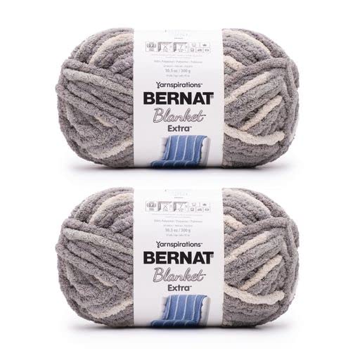 Bernat Blanket Extra Silver Steel Yarn – 2 Pack of 300g/10.5oz – Polyester – 7 Jumbo – Knitting/Crochet | The Storepaperoomates Retail Market - Fast Affordable Shopping