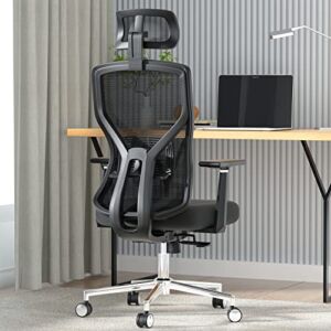 Ergonomic Office Desk Chair,MOLENTS Adjustable Computer Chair with Seat Slider, Adjustable Lumbar Support,Headrest,3D Armrest, 3 Position Tilt-Lock,Comfortable Mesh Back for Gaming, Home, or Office