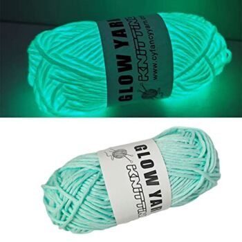 1 Roll Knitting Yarn Glow in The Dark Yarn Acrylic Yarn Soft Yarn for Crocheting and Knitting Craft Project, Crocheting Knitting Yarn for Beginners, Crochet Kit Yarn For Adults And Kids Mint Green | The Storepaperoomates Retail Market - Fast Affordable Shopping