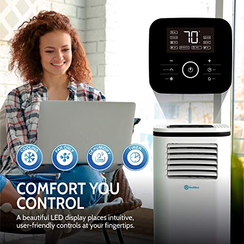 Rollibot ROLLICOOL Portable Air Conditioner w/App & Alexa Voice Control | Wi-Fi Enabled Portable AC & Dehumidifier | Quiet Operation, Easy Installation (12,000 BTU, White) | The Storepaperoomates Retail Market - Fast Affordable Shopping