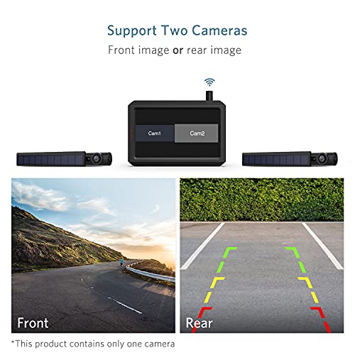 Solar Wireless Backup Camera for Truck, True Reverse Camera Wireless for DIY Installation with Digital Signal, 5″ HD Monitor Supports 2 Back Up Camera Systems for Car/Trailer/Pickup/Mini RV ( SunGo2) | The Storepaperoomates Retail Market - Fast Affordable Shopping