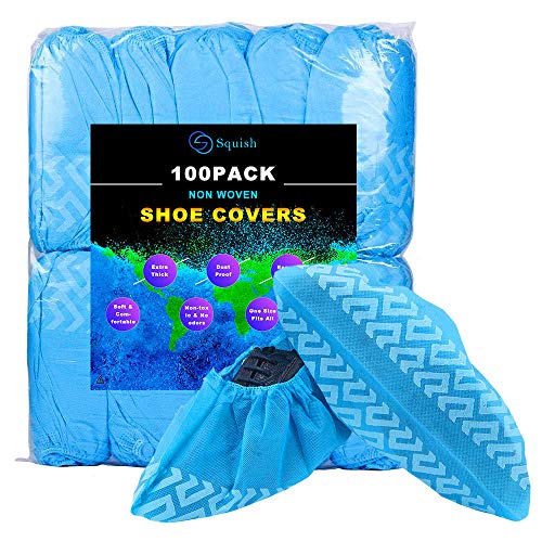 Shoe Covers Disposable Non Slip, squish 100 Pack (50 Pairs) Non Woven Fabric Boot Covers for Indoors Breathable Slip Resistant Durable Boot&Shoes Cover, One Size Fits All | The Storepaperoomates Retail Market - Fast Affordable Shopping