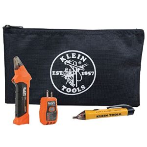 Klein Tools 80064 AC Circuit Breaker Kit with GFCI Digital Circuit Breaker Finder, Non-Contact Voltage Tester Pen and Zipper Bag, 3-Piece