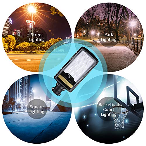 200W Solar Street Lights Outdoor Lamp, 10000lm Dusk to Dawn IP67 Security Led Flood Light with Remote Control Mounting Pole and Bracket Garden, Street, Court, Parking Lot | The Storepaperoomates Retail Market - Fast Affordable Shopping